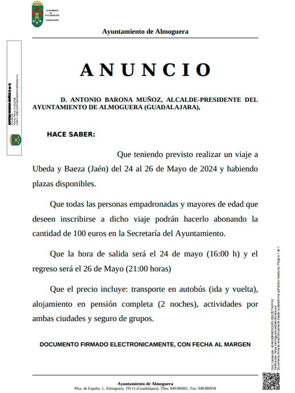 Anucio Almoguera 2024 Baeza